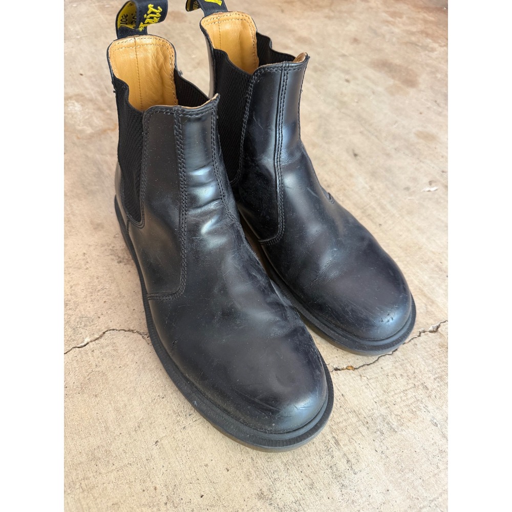 Dr. Martens 2976 Black Smooth Leather Chelsea Boots Mens 9 Womens 10 UK 8 EU 42